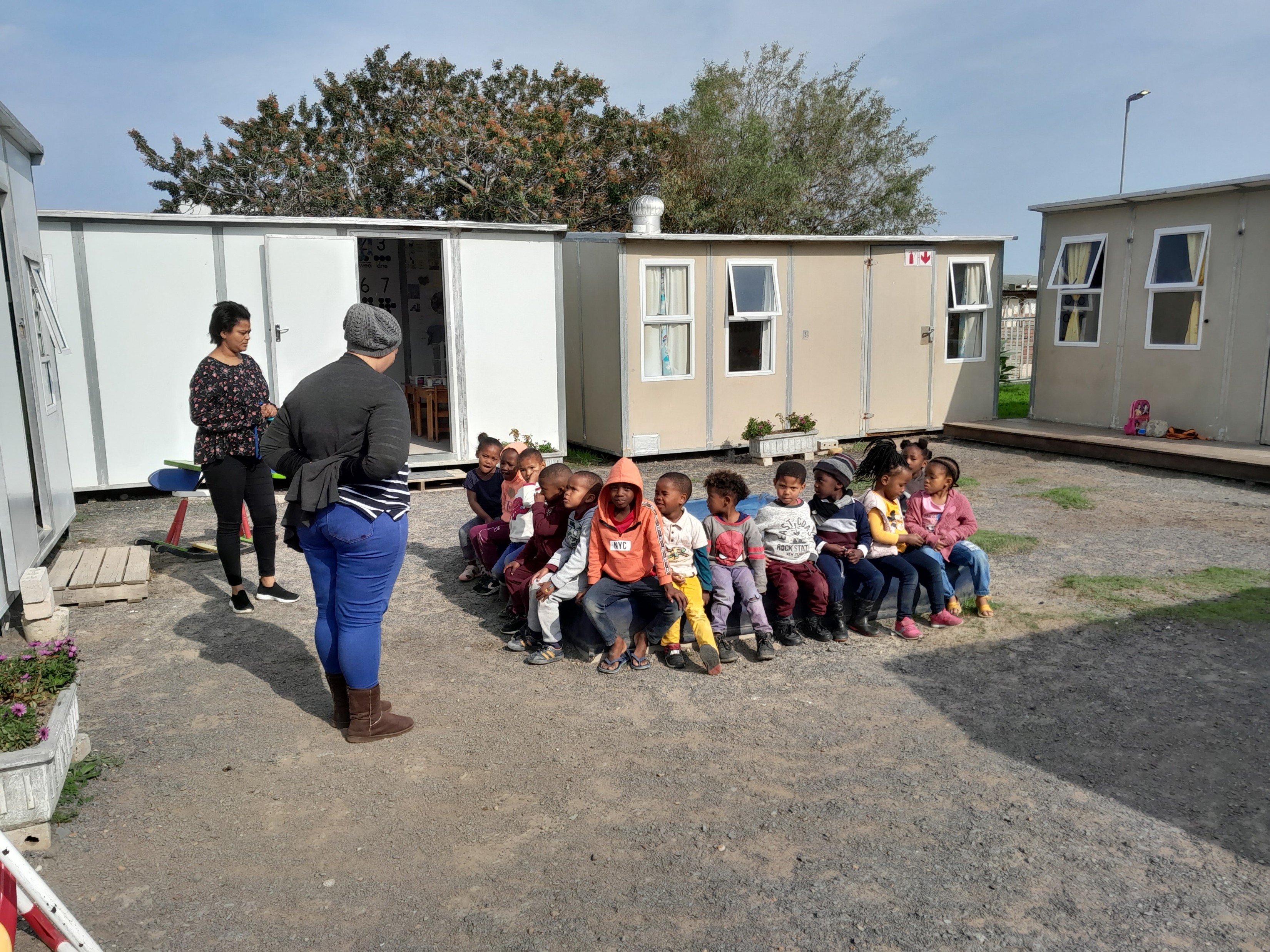 Pre-school children learning together